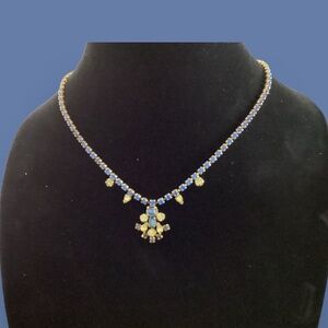Blue Rhinestone Necklace